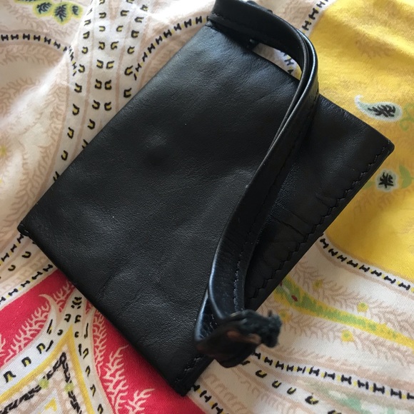 LUCKY BRAND CARD HOLDER, MONEY HOLDER. BLACK LEATHER NWOT - Picture 3 of 5